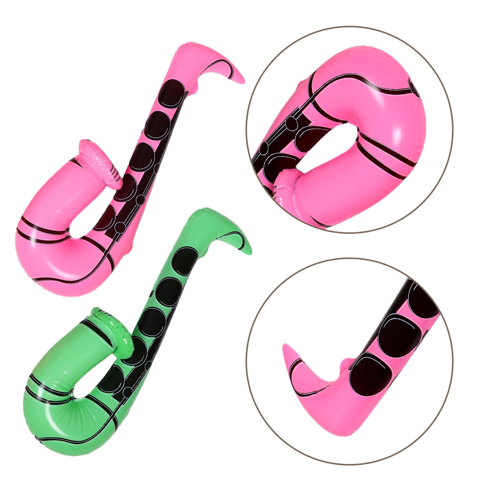 Musical Instrument You Blow Into - 4Pcs Inflatable Saxophone Party Decoration 60Cm