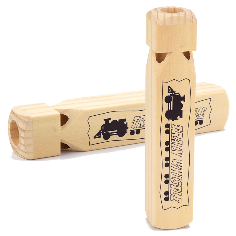 Musical Instrument For Toddlers - Kids Wooden Train Whistle Music Baby