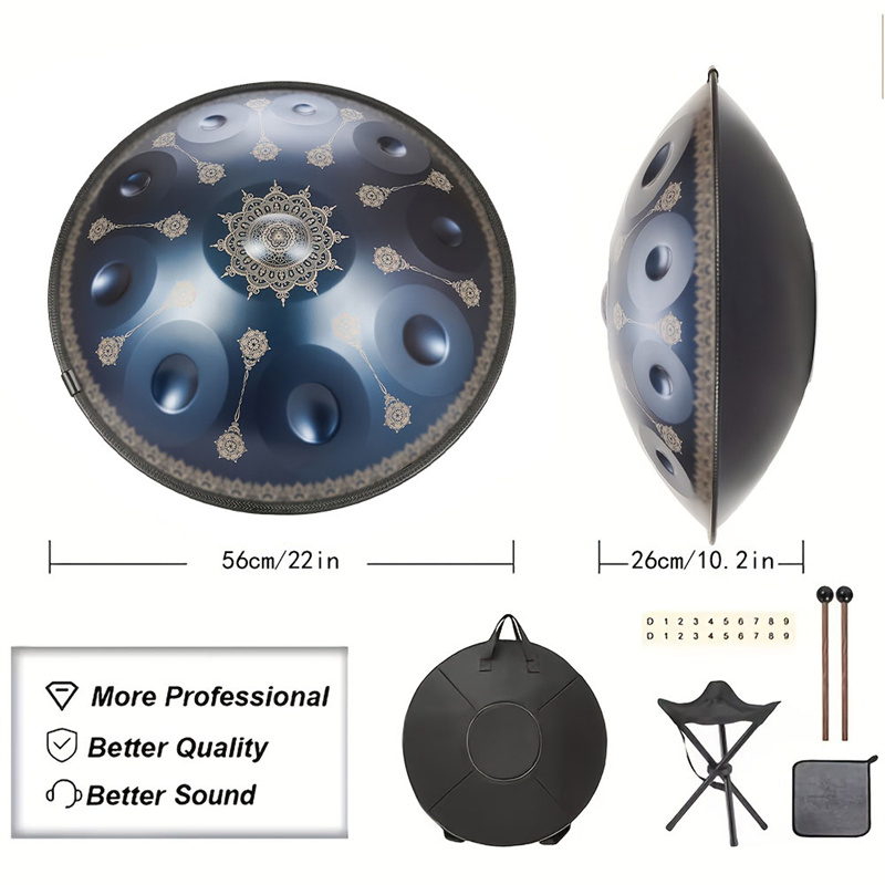 10 Notes Handpan Drum 22 Inch  - Musical Instrument Note recension och pris