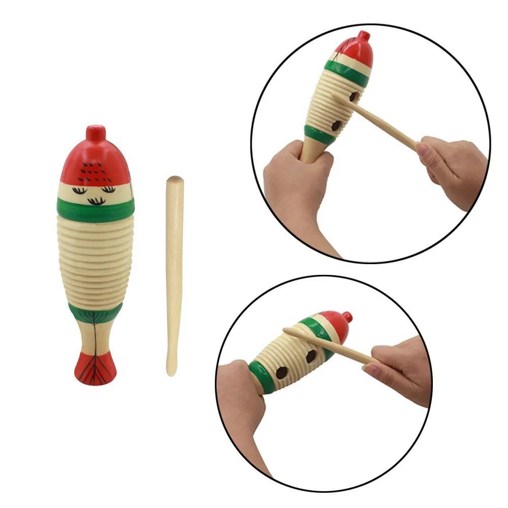 Wooden Fish Musical Orff Percu - Musical Instrument For Toddlers recension och pris