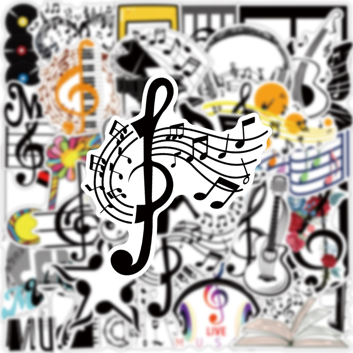 50 Music-Themed Stickers with  - Musical Instrument Tabla recension och pris