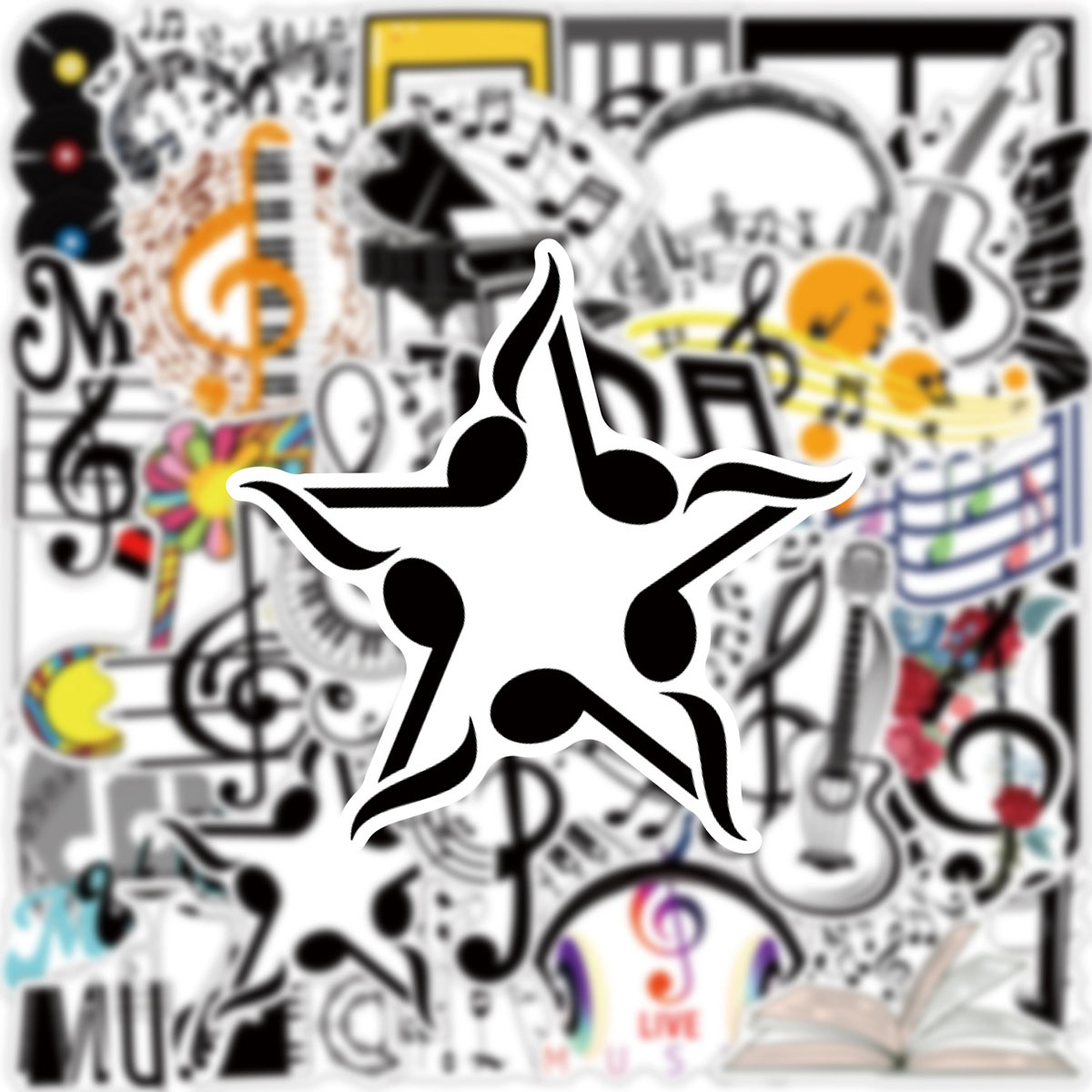 50 Music-Themed Stickers with  - Musical Instrument Tabla recension och pris