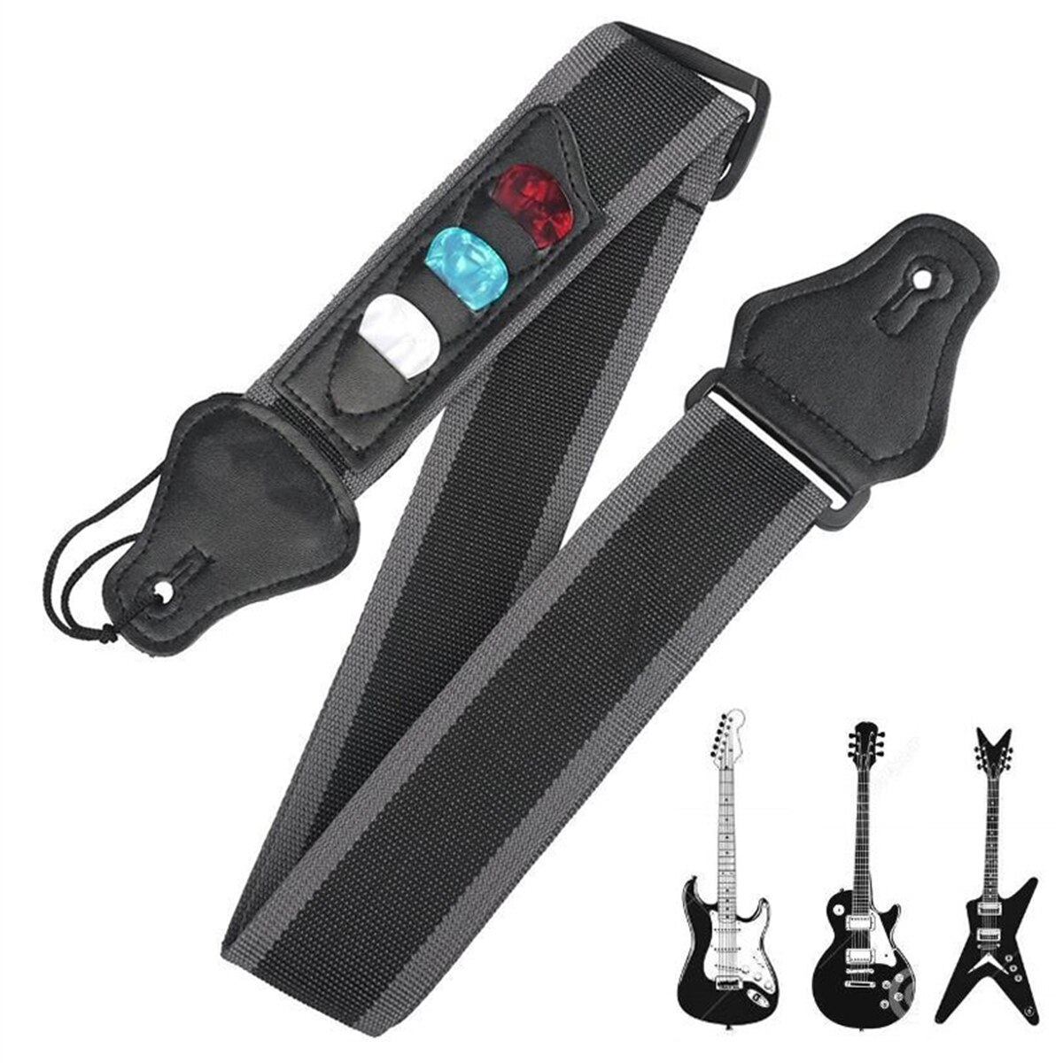 Electric Guitar Strap Adjustab - Musical Instrument Band recension och pris