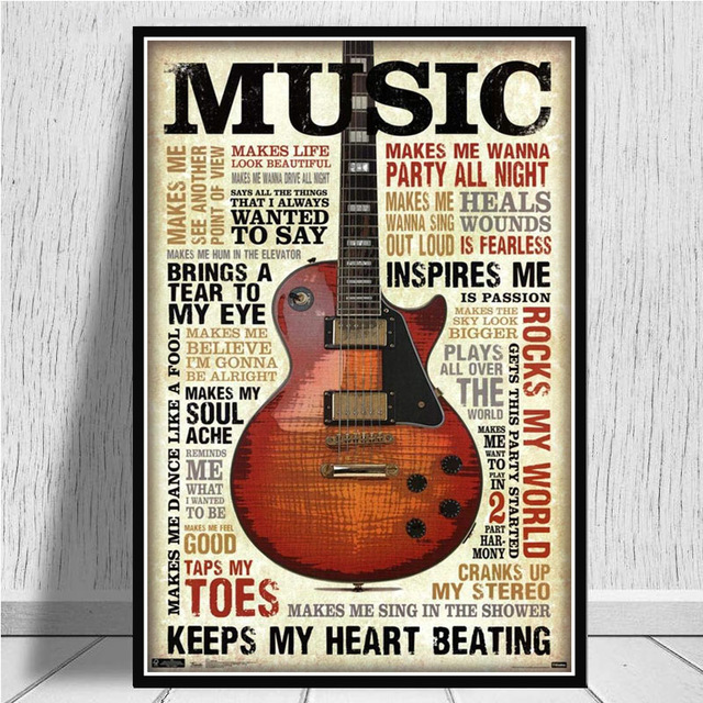 Canvas Prints Pictures Wall Ar - Musical Instrument Images recension och pris