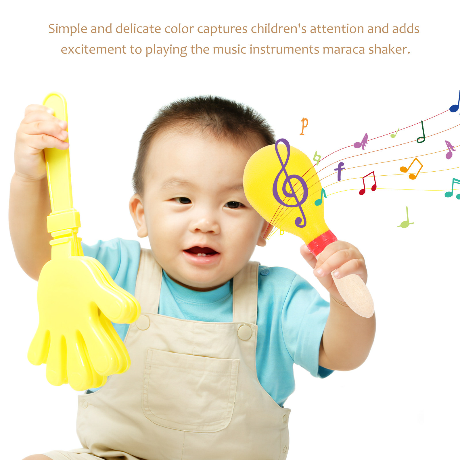 1Pair Wooden Maracas Shaker Ki - Musical Instrument For Toddlers recension och pris