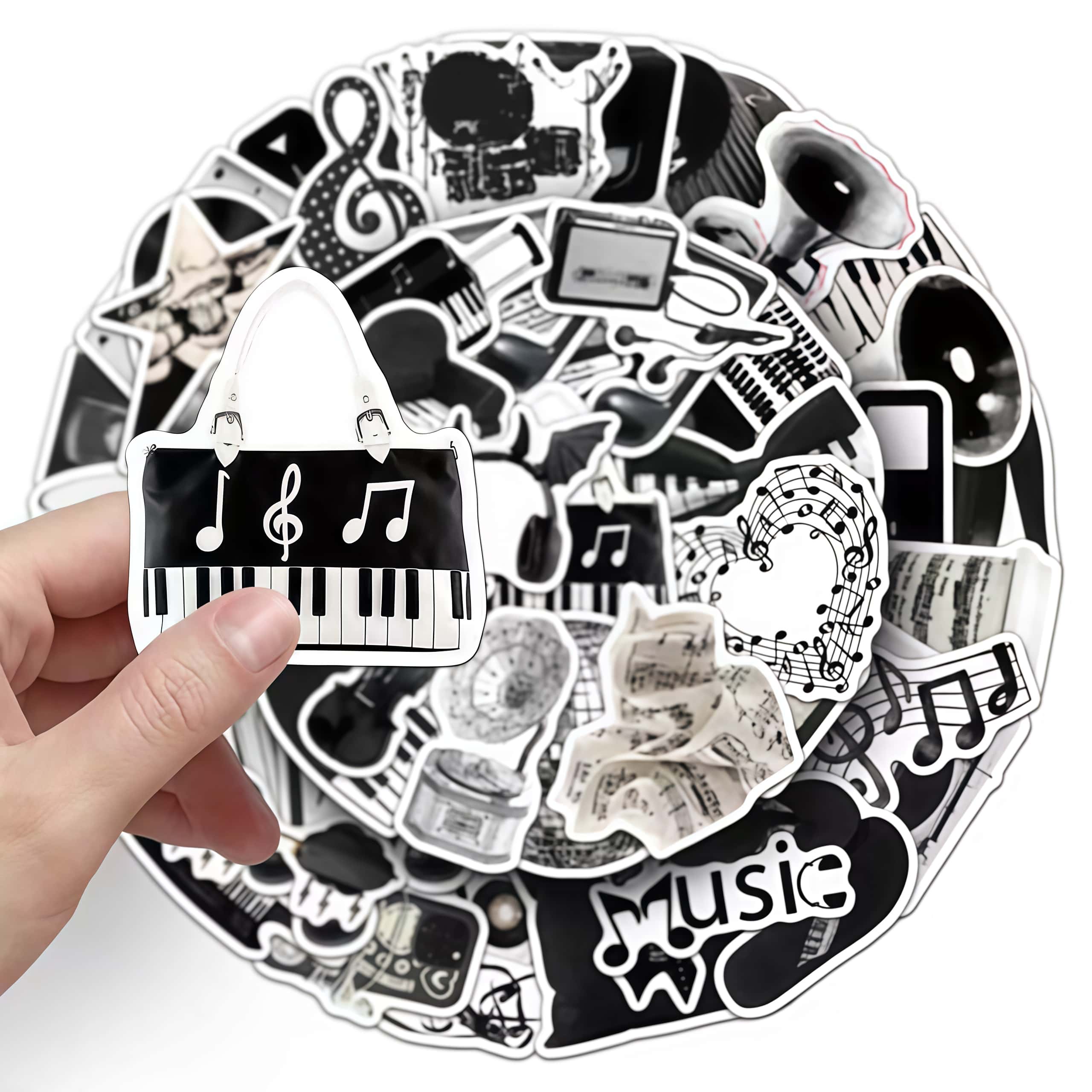 50Pcs Black White Musical Inst - Musical Instrument Names recension och pris