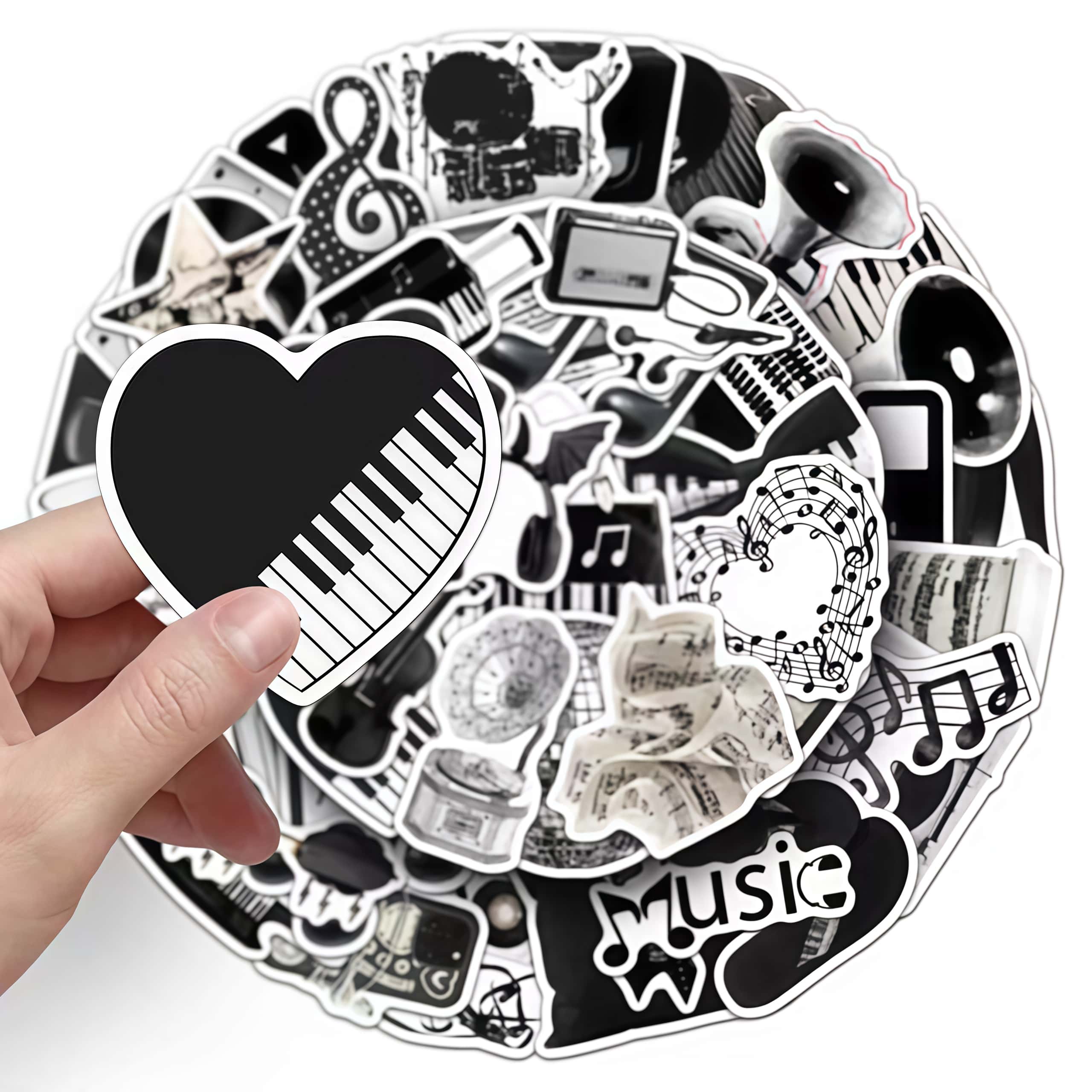 50Pcs Black White Musical Inst - Musical Instrument Names recension och pris