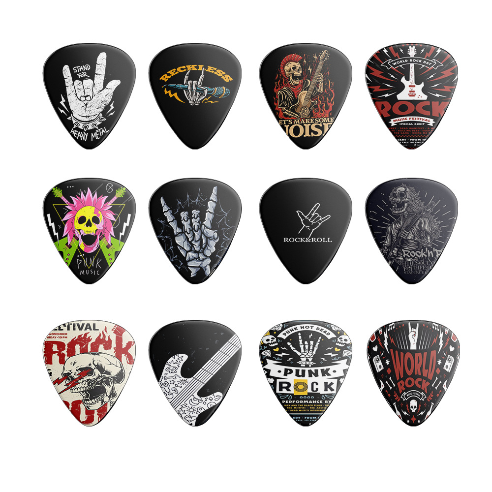 12 Pieces Guitar Picks 0.46mm  - Musical Instrument Note recension och pris