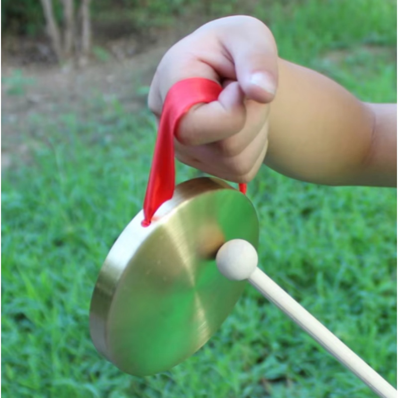 1Pc Hand Gong with Wooden Stic - Musical Instrument For Toddlers recension och pris